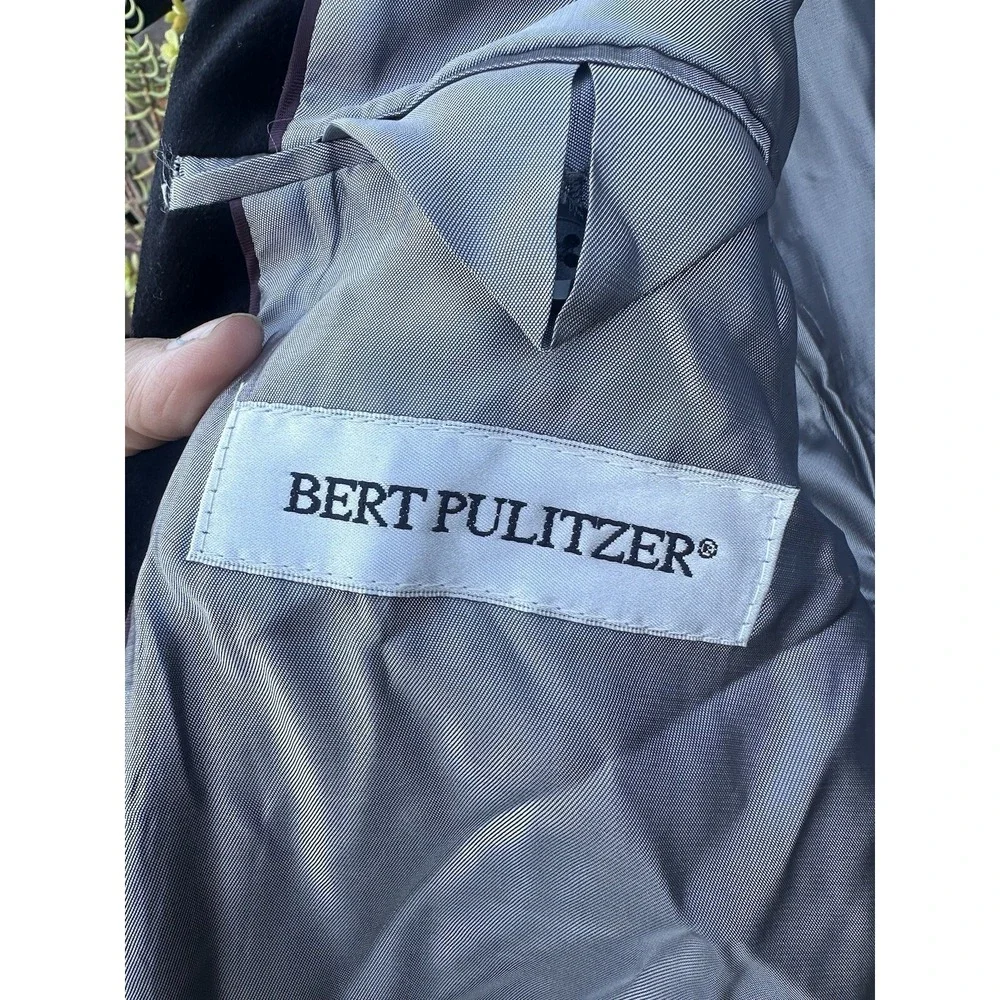 Bert Pulitzer Men's‎ Holiday Black Velvet Velour Blazer Size 42 R